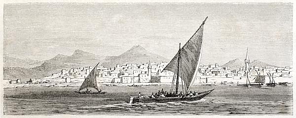 Saudi Arabia. Created by Girardet after Lejean, published on Le Tour du Monde, Paris, 1860