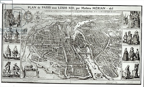 Bird's Eye Plan of Paris, 1615