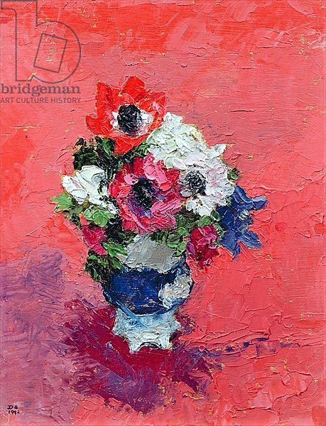 Anemones on a red ground, 1992