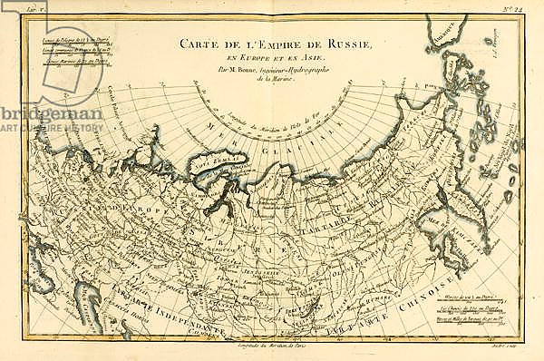 Map of the Russian Empire, in Europe and Asia, 1780