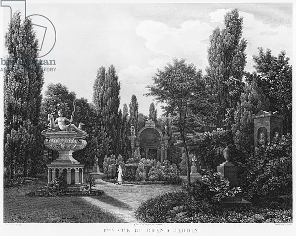 First view of the great garden, Musee des Monuments Francais, Paris, 1816