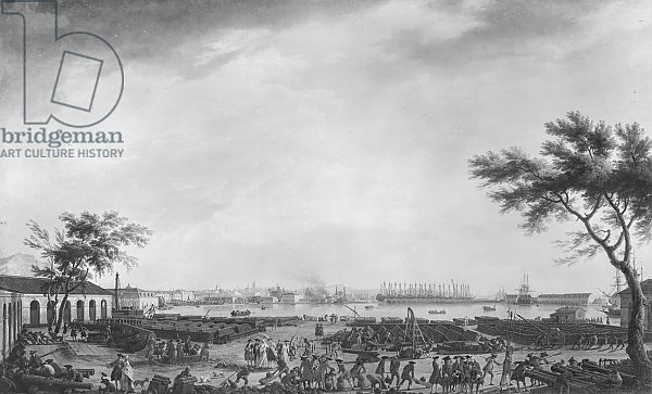 New Port and Arsenal of Toulon, seen from the artillery depot, 1755