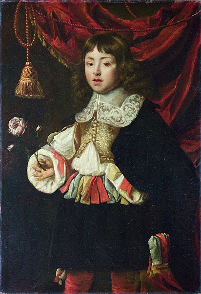 Портрет мальчика, держащего розу