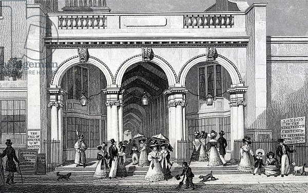 Burlington Arcade, Picadilly, engraved by William Tombleson, 1828
