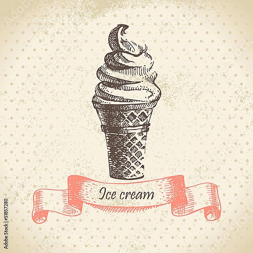 Иллюстрация с мороженым