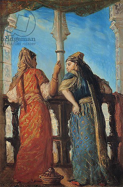 Jewish Women at the Balcony, Algiers, 1849