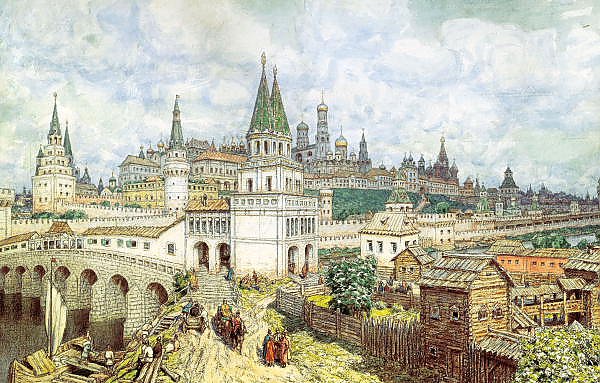 Расцвет Кремля. Всехсвятский мост и Кремль в конце XVII века. 192