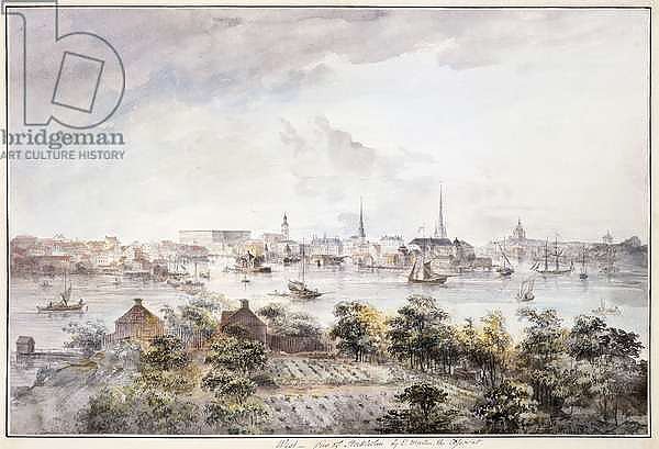 A View of Stockholm from Kungsholmen with the Royal Palace and Storkyrkan, Tyskakyrkan, Katarinakyrka and Riddarholmskyrkan,
