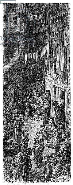 A Street in Whitechapel, from 'London, a Pilgrimage' by William Blanchard Jerrold, 1872