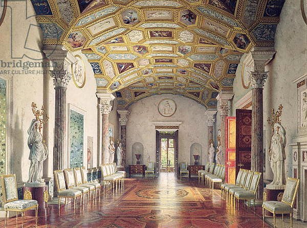 The Great Agate Hall in the Catherine Palace at Tsarskoye Selo, 1859