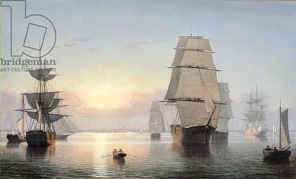 Boston Harbor, Sunset, 1850-55