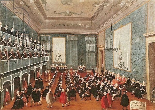 Concert given by the girls of the hospital music societies in the Procuratie, Venice