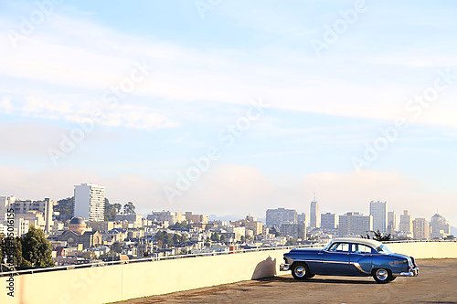 Постер Ретро-автомобиль в Сан-Франциско, США