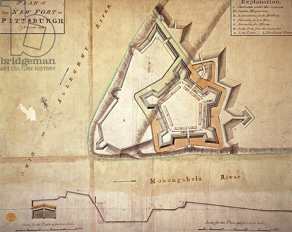 Plan of the New Fort at Pittsburgh, November 1759