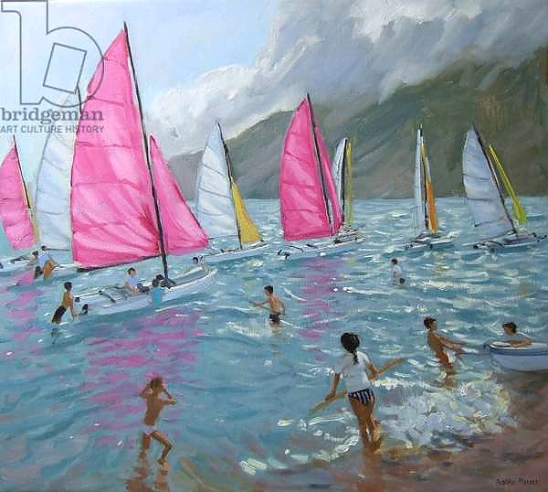 Pink and white sails,Lefkas,2007,