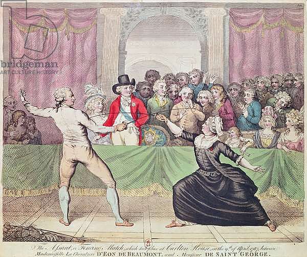 A Fencing Duel at Carlton House in the presence of the Prince Regent, 1787