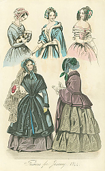 Постер Fashions for January 1844 №1 1