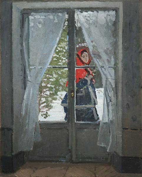 Красный платок, портрет миссис Моне