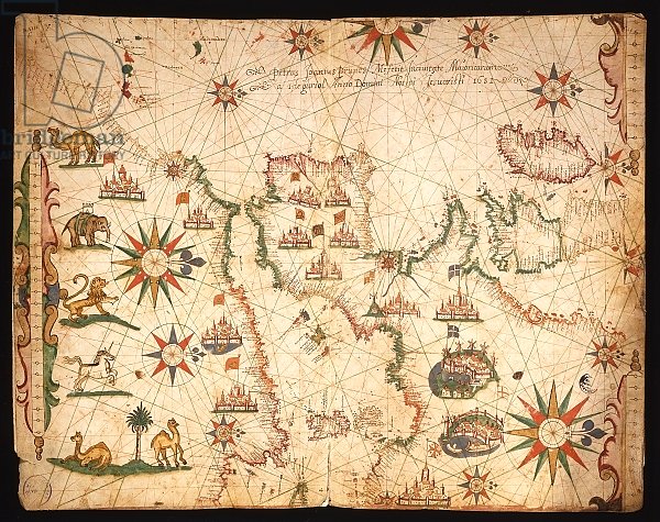 The Atlantic coasts of Europe and the Western Mediterranean, from a nautical atlas, 1651