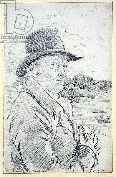 William Blake Wearing a Hat, c.1825
