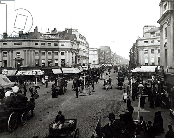 View down Oxford Street, London, c.1890