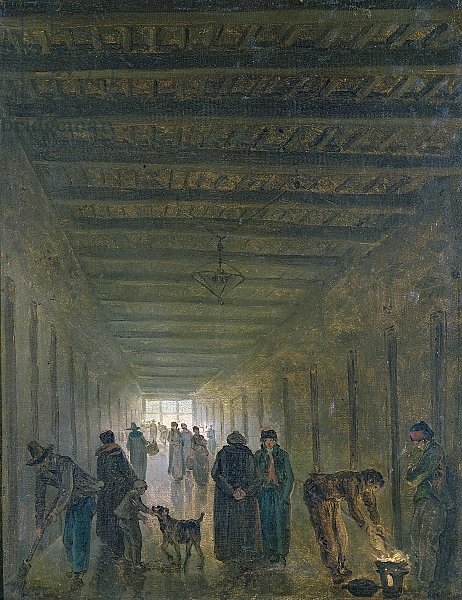 Corridor of the Saint-Lazare Prison in 1793