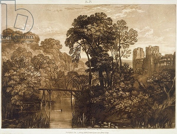 F.58.I Berry Pomeroy Castle, from the 'Liber Studiorum', engraved by the artist, 1816