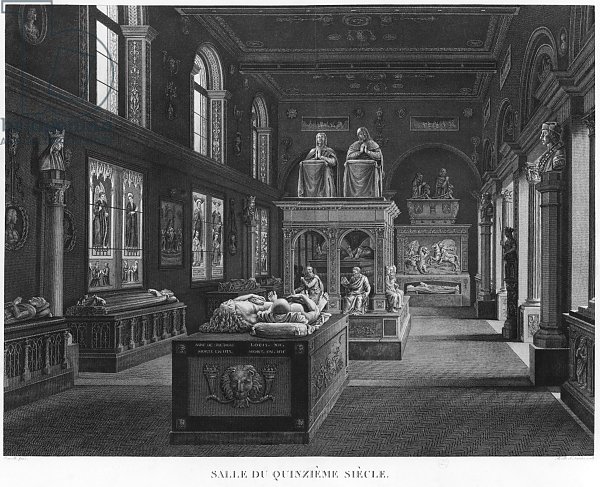 The 15th century room, Musee des Monuments Francais, Paris, 1816