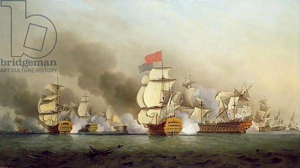 Vice Admiral Sir George Anson's Victory off Cape Finisterre, 1749 oil on canvas)