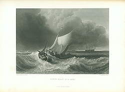 Постер Dutch Boats in a Gale 1