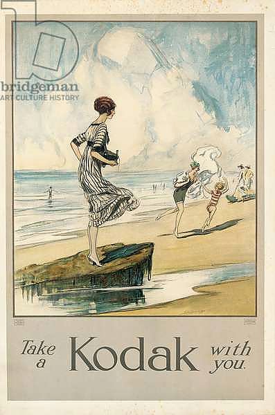 'Take a Kodak with you', an advertising poster for Kodak, c.1910