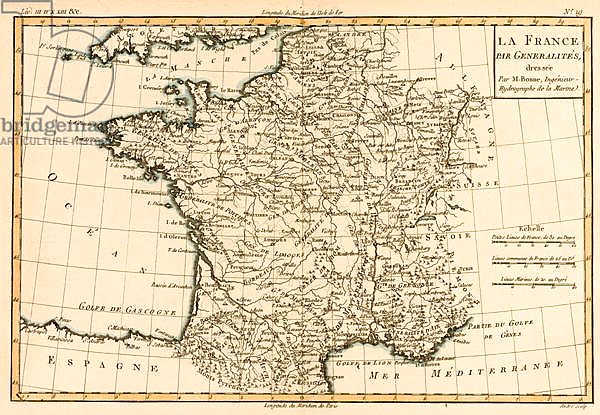 France by Regions, 1780