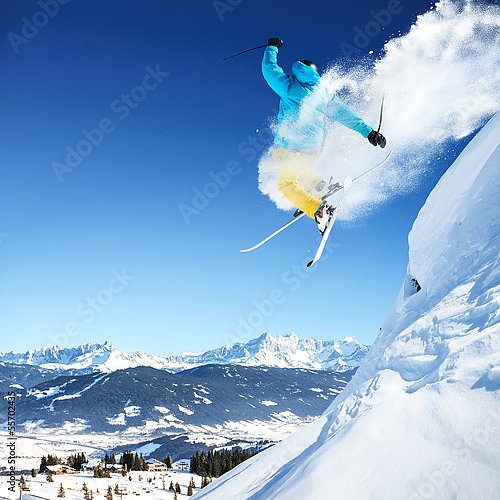 Прыгающий горнолыжник