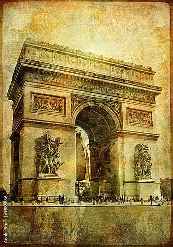 Триумфальная арка - старинная открытка