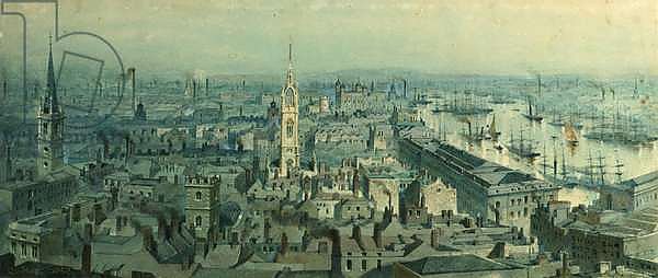 View of London from Monument looking East, 1848