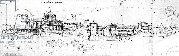 Sketch of the cityscape of Granada