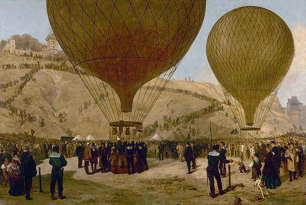 Départ de Léon Gambetta pour Tours sur le ballon;Armand-Barbès, le 7 octobre 1870, à Montmartre
