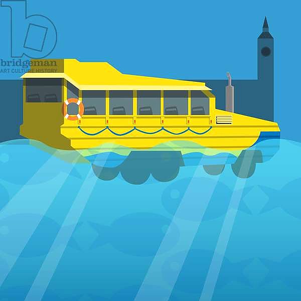 Amphibious London Duck Tour Bus