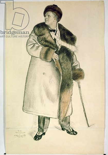 Portrait of the Opera Singer Feodor Ivanovich Chaliapin 1920-21