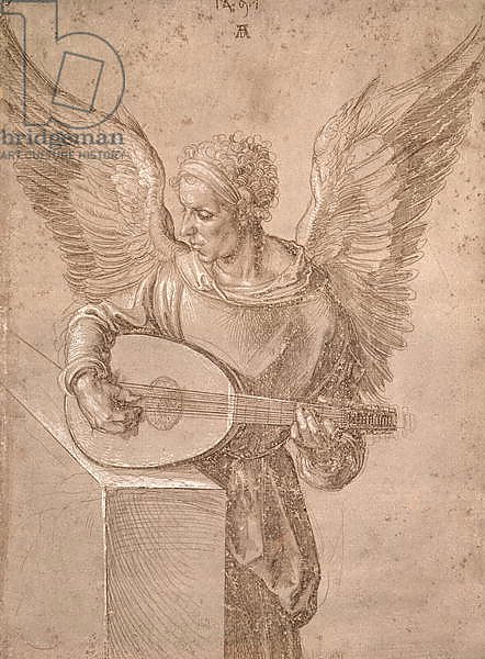 Angel playing a lute, 1491