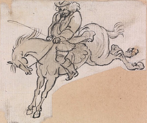 Stout Man on a Bucking Horse