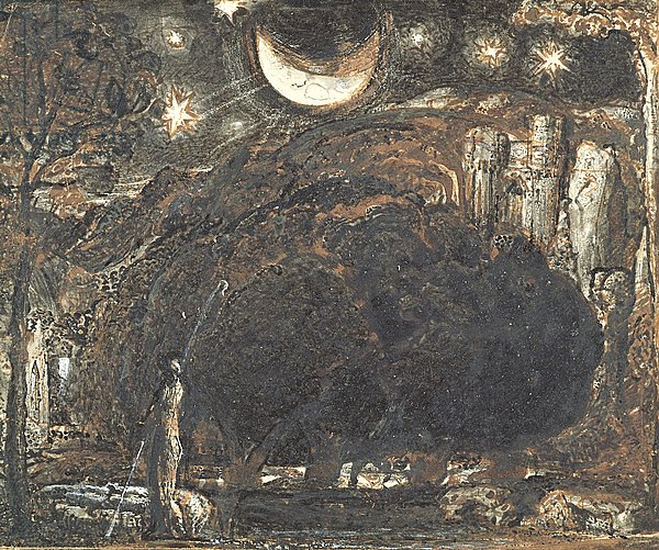 A Shepherd and his Flock under the Moon and Stars, c.1827