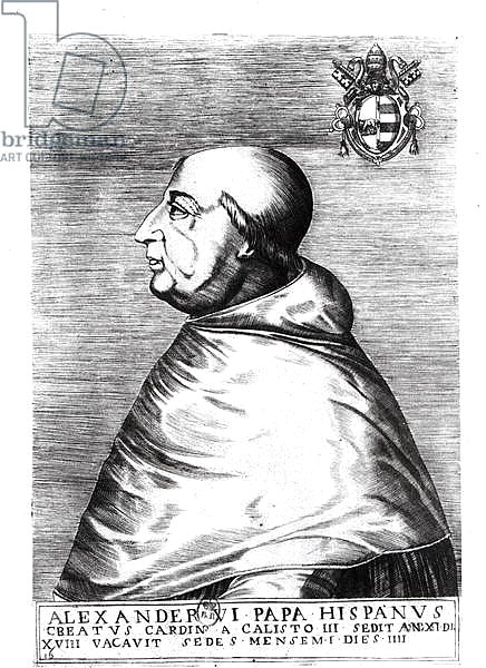 Portrait of Pope Alexander VI 16th-17th century