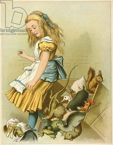 She tipped over the fairy-box from Alice's Adventures in Wonderland