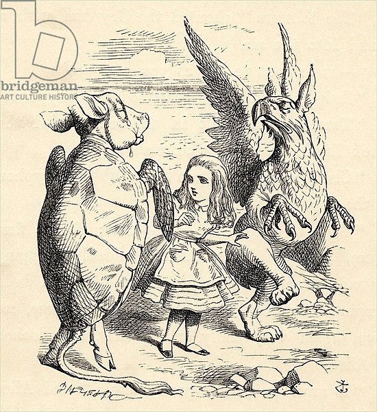 Alice with the Gryphon and the Mock Turtle, 1891