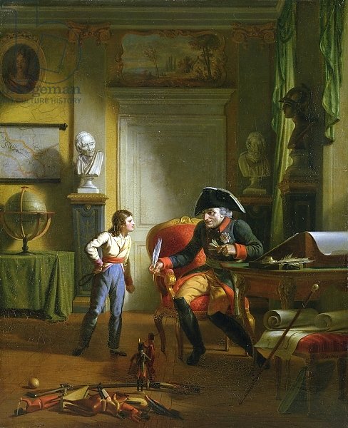 Frederick II the Great with his grandnephew Frederick Wiliam III, 1814