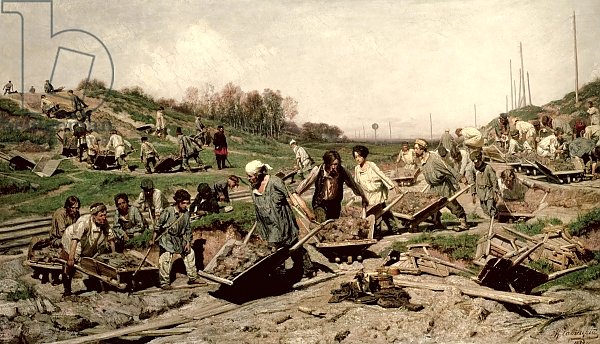 Repairing the Railway, 1874