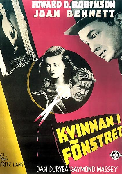 Film Noir Poster - Woman In The Window, The