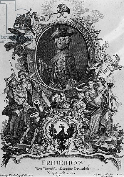 Portrait of Frederick II, engraved by Johann Esaias Nilson