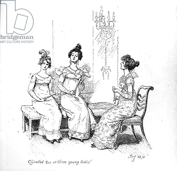 The Bingley sisters from 'Pride and Prejudice' by Jane Austen, 1894